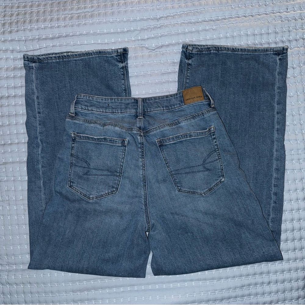 American Eagle Outfitters Women's Medium Blue Flared Jeans